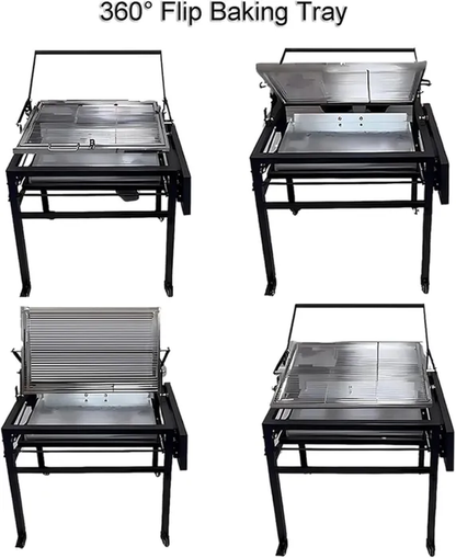 🔥 360° Flip BBQ Grill – Effortless Grilling, Perfect Results Every Time
