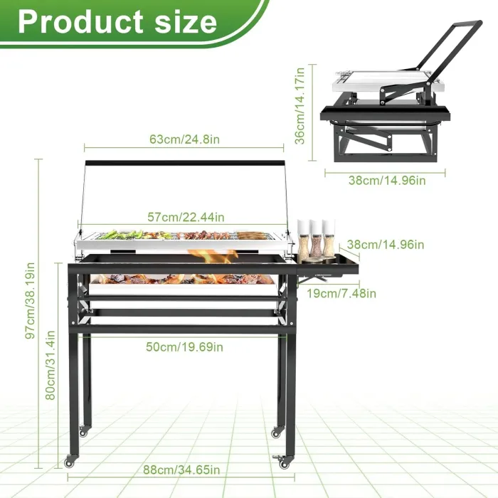 🔥 360° Flip BBQ Grill – Effortless Grilling, Perfect Results Every Time